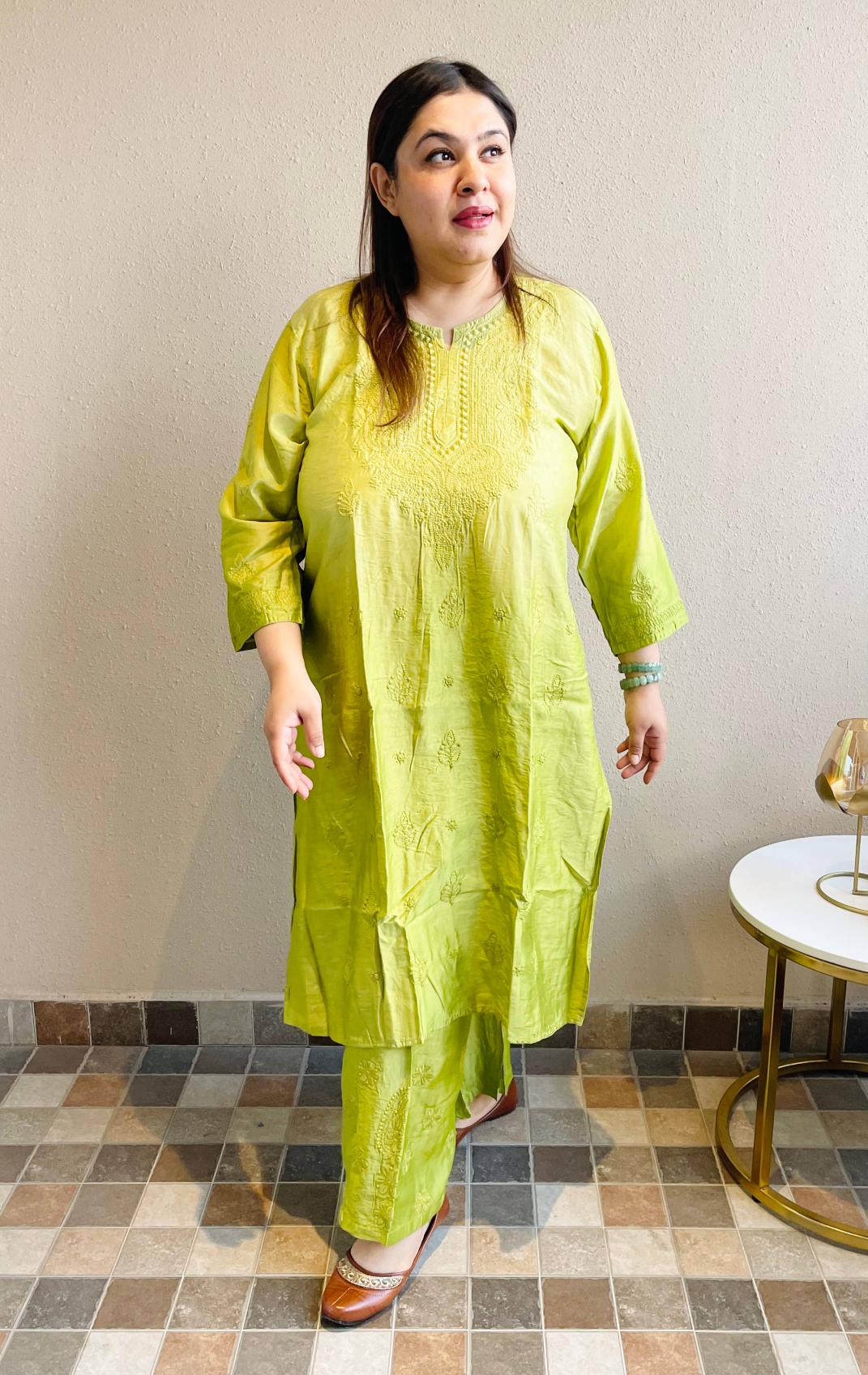 Chikankari Green