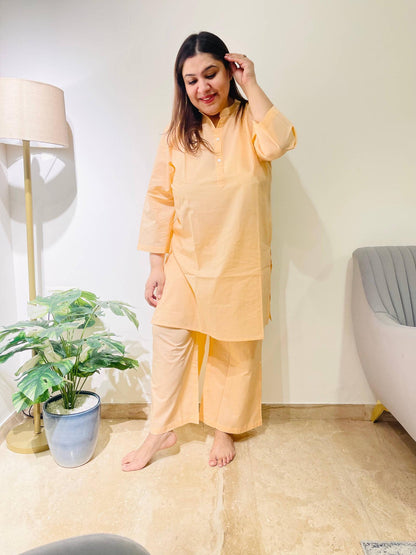 Peach Orange Kurta Pajama