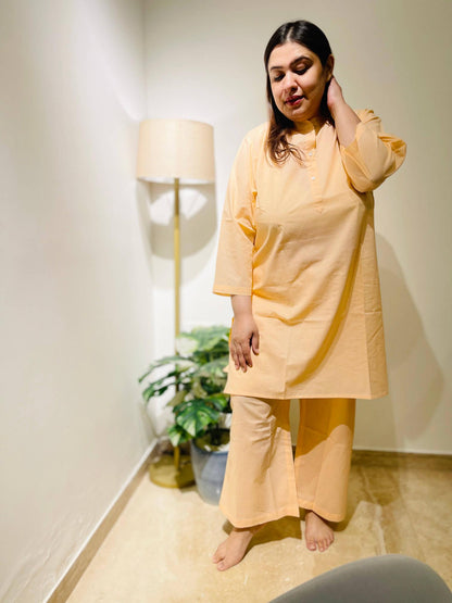 Peach Orange Kurta Pajama