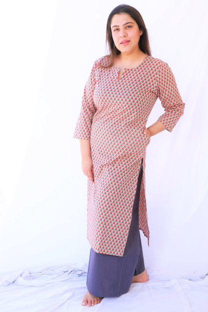 Fawn Regular Kurta