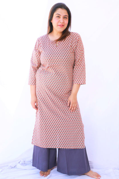 Fawn Regular Kurta