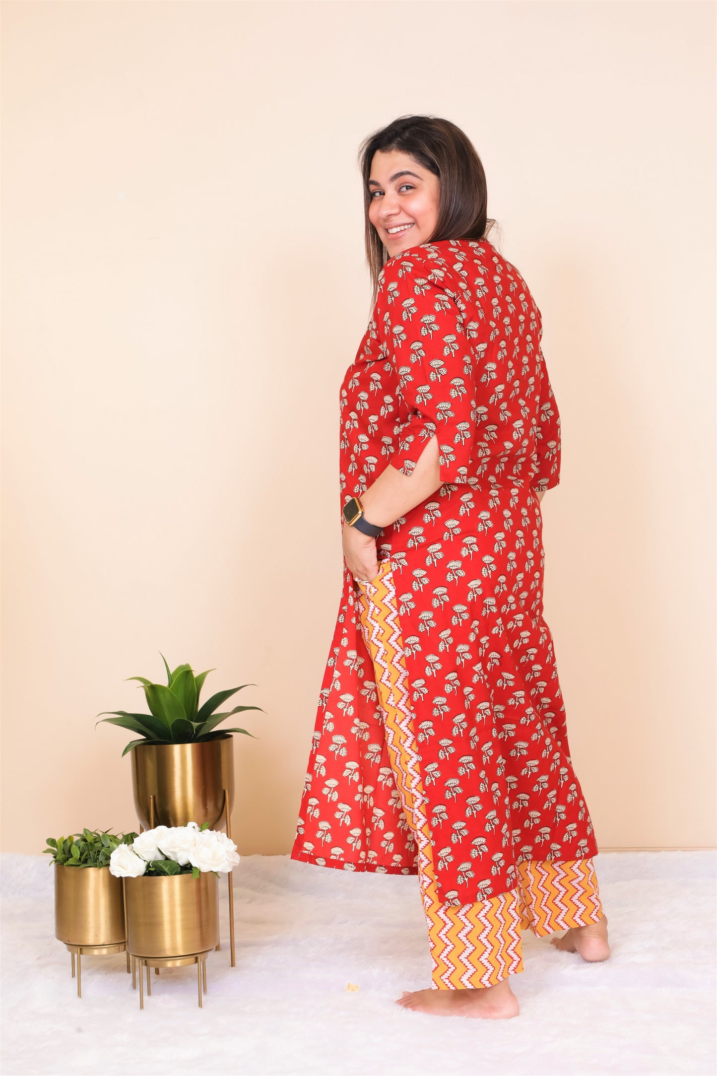 Crimson Kurta Pajama Set