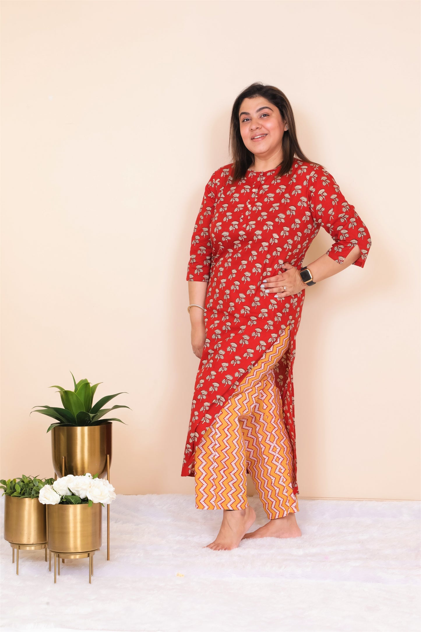 Crimson Kurta Pajama Set