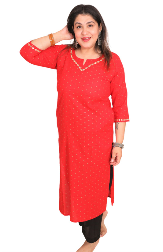 Ruby Red Kurta