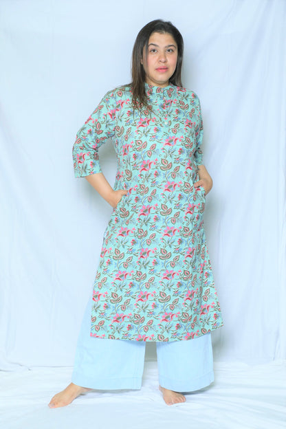 Sea Green Regular Kurta