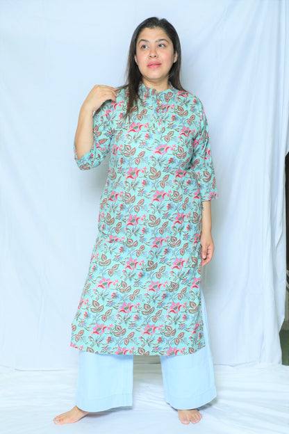 Sea Green Regular Kurta