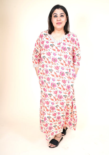 Glorious Floral Long Nighty