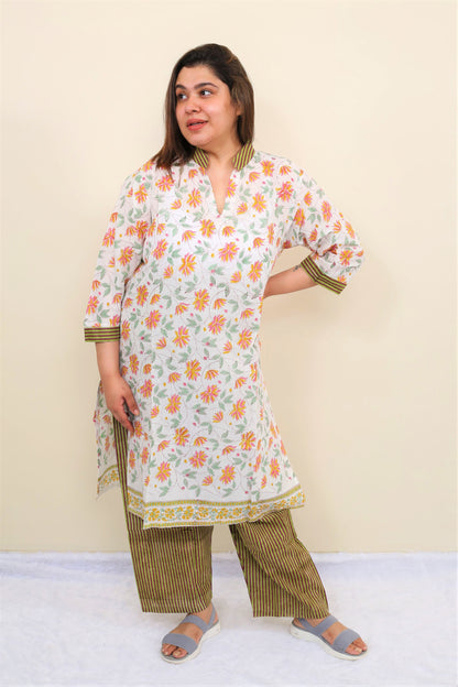 Apricot Kurta Pajama Set