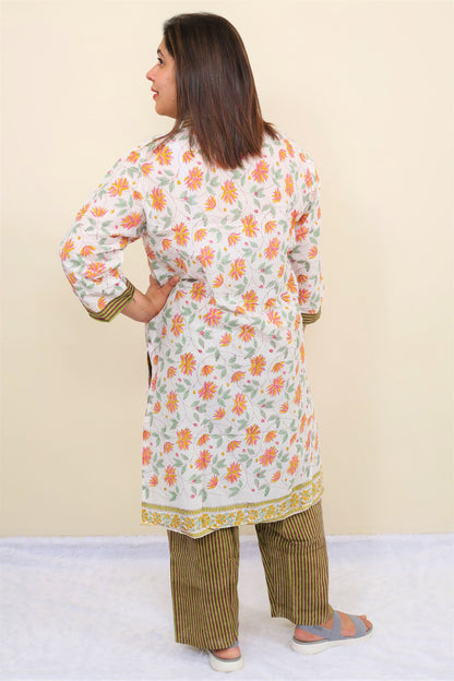 Apricot Kurta Pajama Set